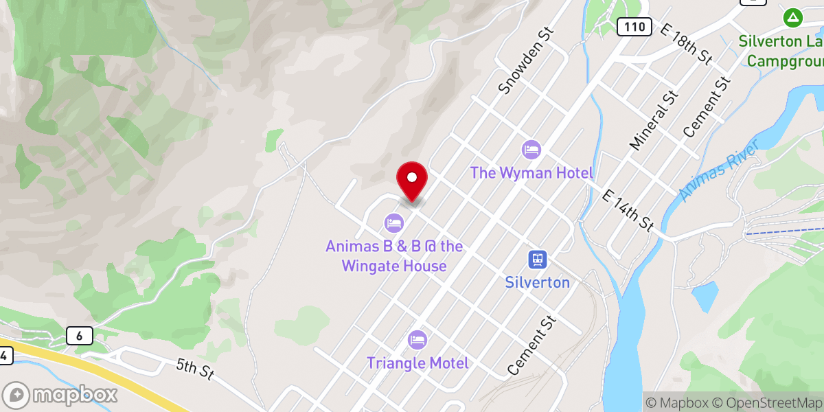 Map showing location of Silverton Church On the Hill