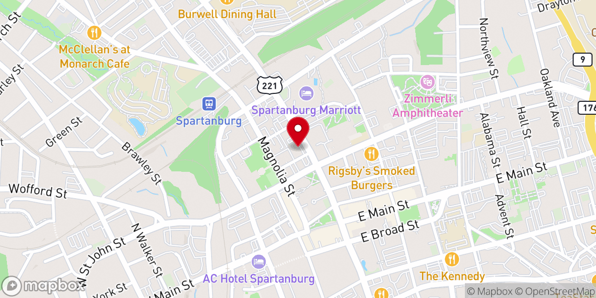 Map showing location of Odom Terry & Cantrell