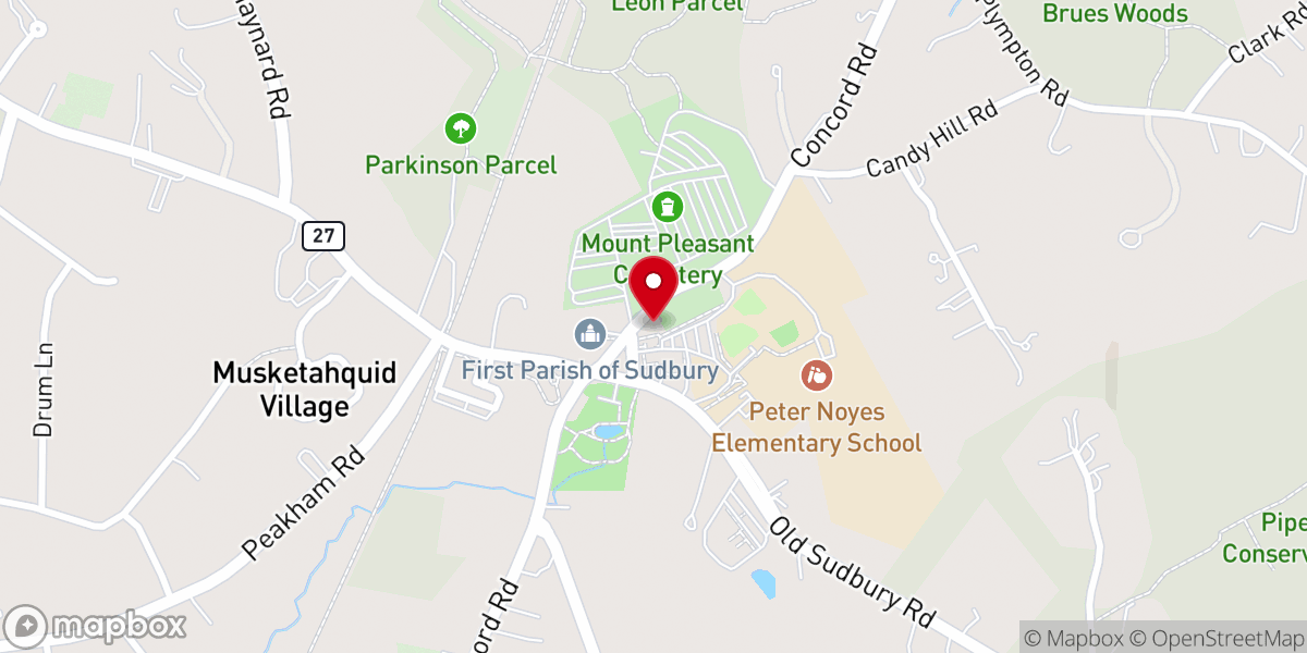 Map showing location of Presbyterian Church