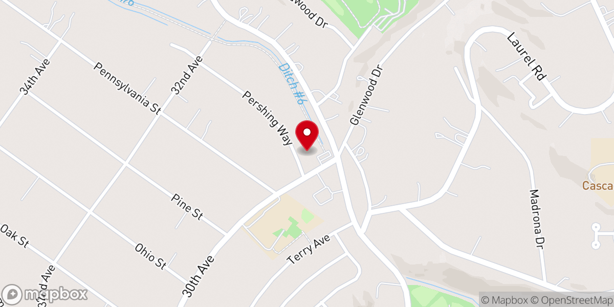Map showing location of Longview United Methodist Church