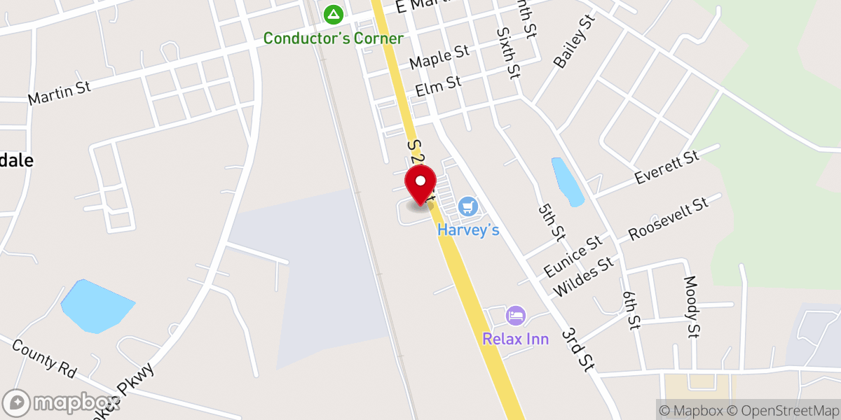 Map showing location of Pinckney United Methodist Church