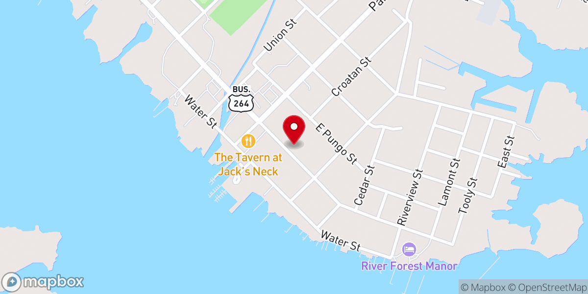 Map showing location of First Christian Church