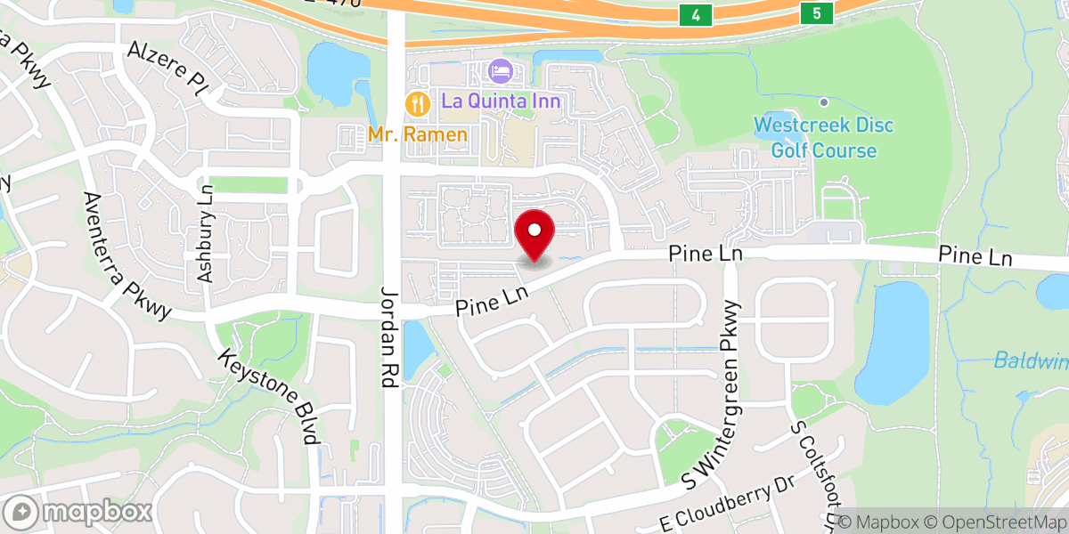Map showing location of Aspen Grove Church