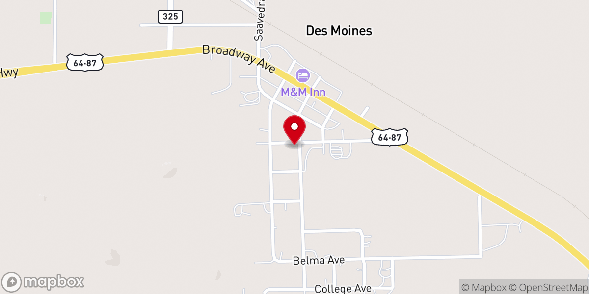 Map showing location of First Baptist Church