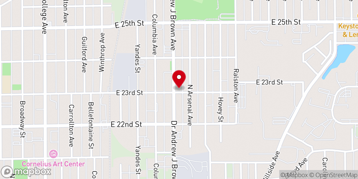 Map showing location of Pilgrim Chapel Missionary Baptist Church
