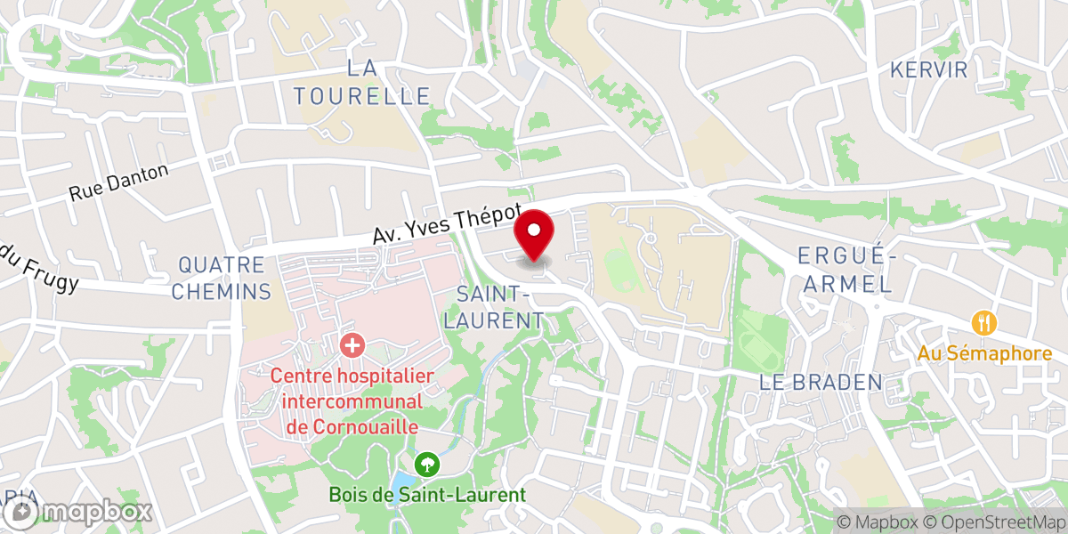 Map showing location of Maison Diocésaine