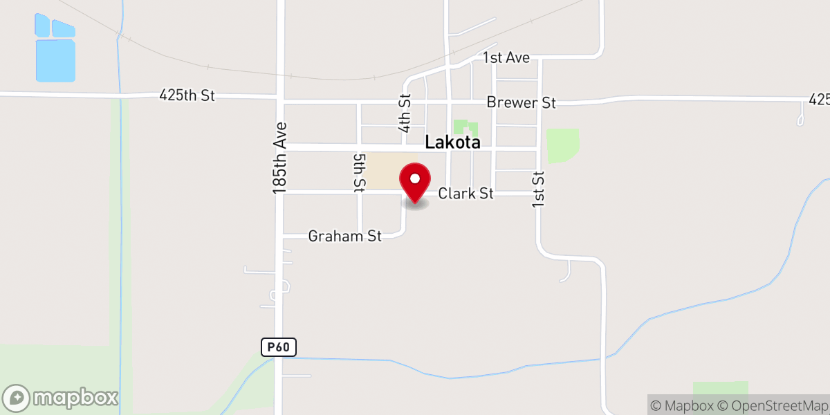 Map showing location of St Paul Lutheran Church