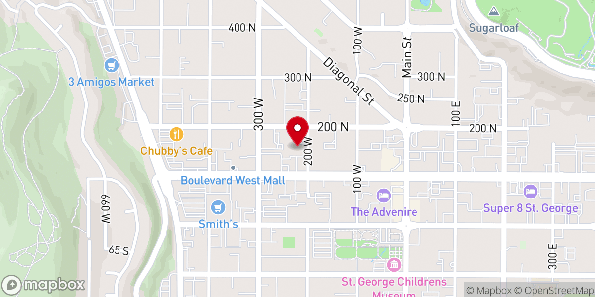Map showing location of St George Catholic Thrift Shop