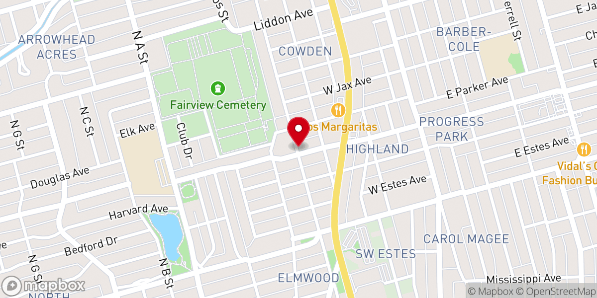 Map showing location of Nobles Street Church of Christ