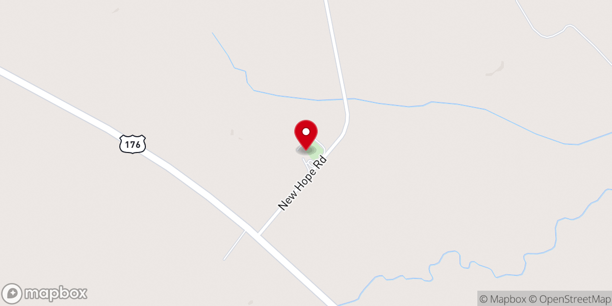 Map showing location of Bethlehem Lutheran Church
