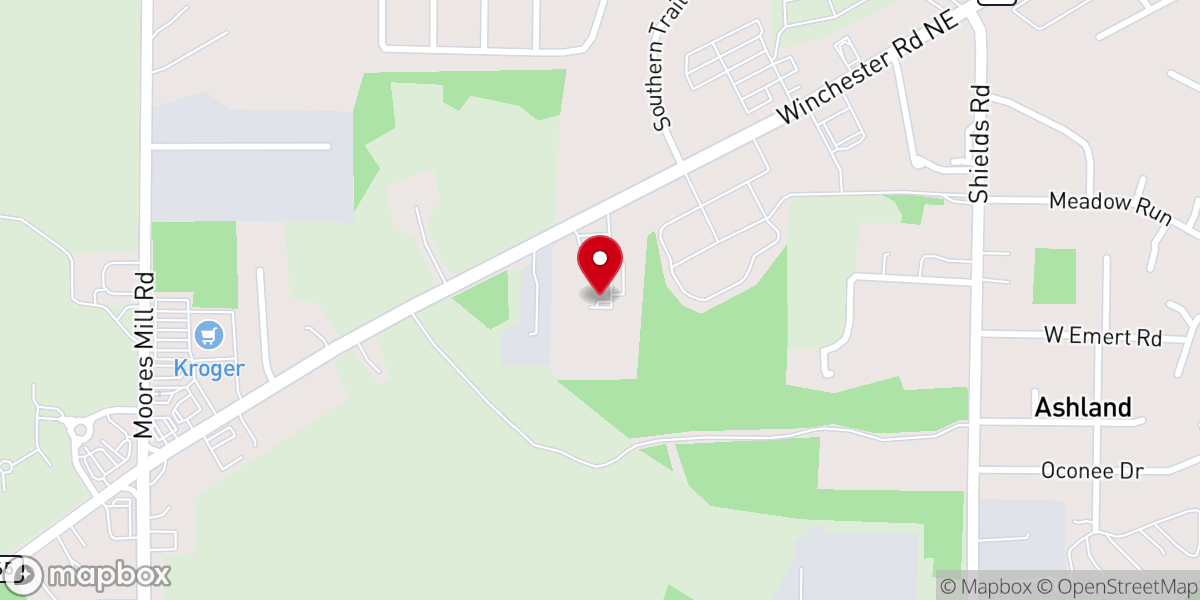 Map showing location of Winchester Road Baptist Church