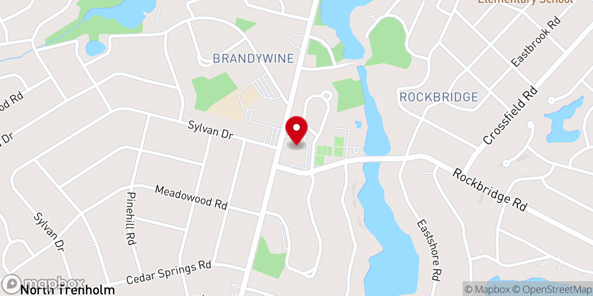 Map showing location of Forest Lake Presbyterian Church