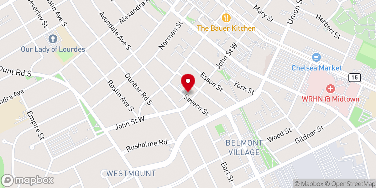 Map showing location of Redeemer Lutheran Church