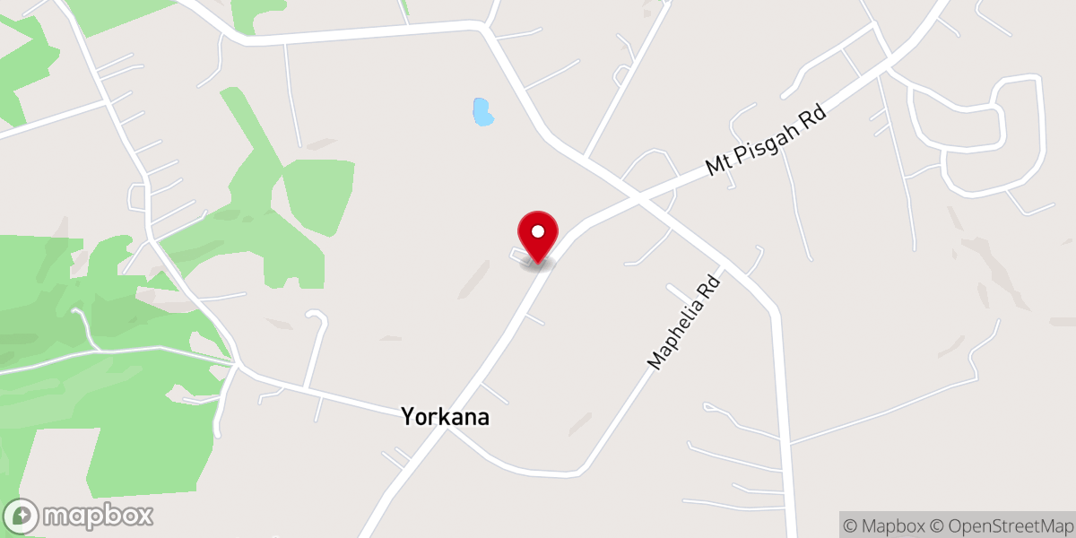 Map showing location of Yorkana Church