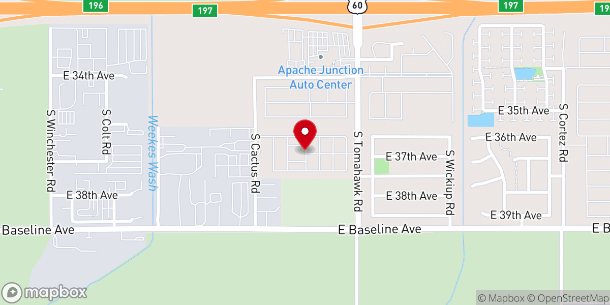 Map showing location of Apache Junction Christian Community Church