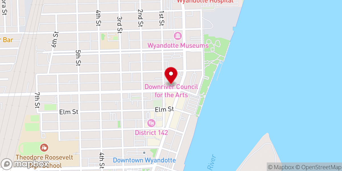 Map showing location of First United Methodist Church of Wyandotte