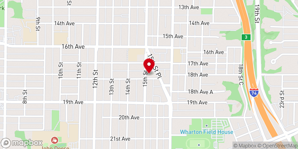 Map showing location of Salem Lutheran Church