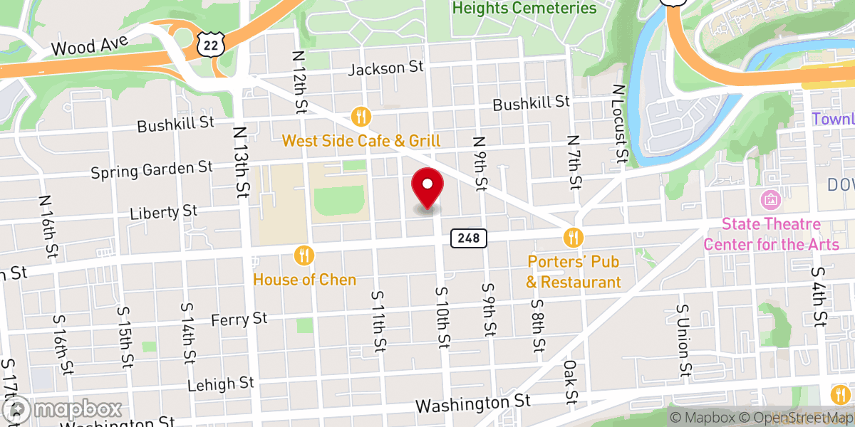 Map showing location of Green Pastures Community Church