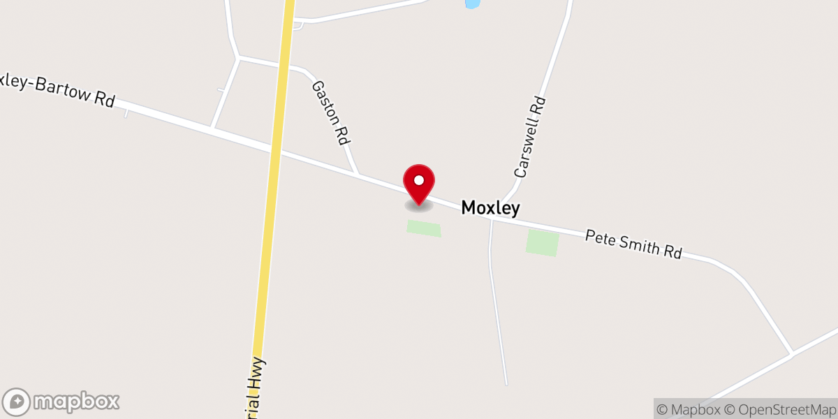 Map showing location of Moxley Methodist Church