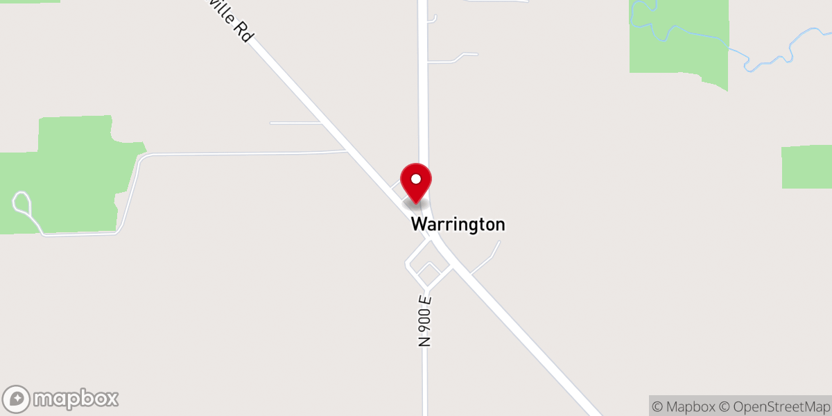 Map showing location of Warrington Church of the Nazarene