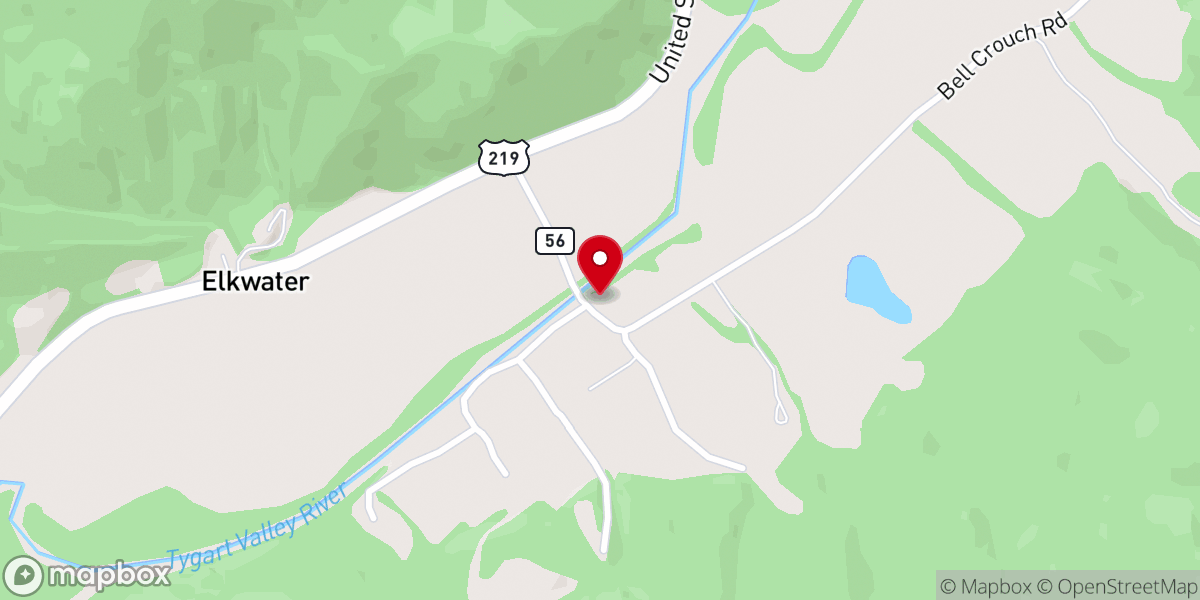 Map showing location of Elkwater Church