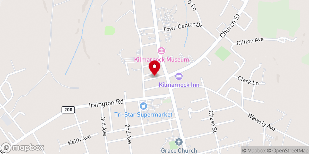 Map showing location of The Bookshelf on Church