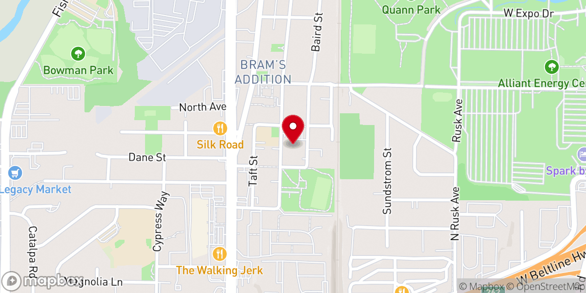 Map showing location of Mt Zion Baptist Church