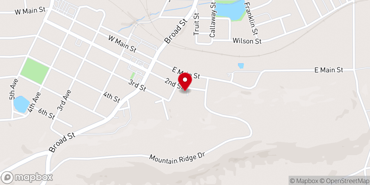 Map showing location of Merritt Baptist Association