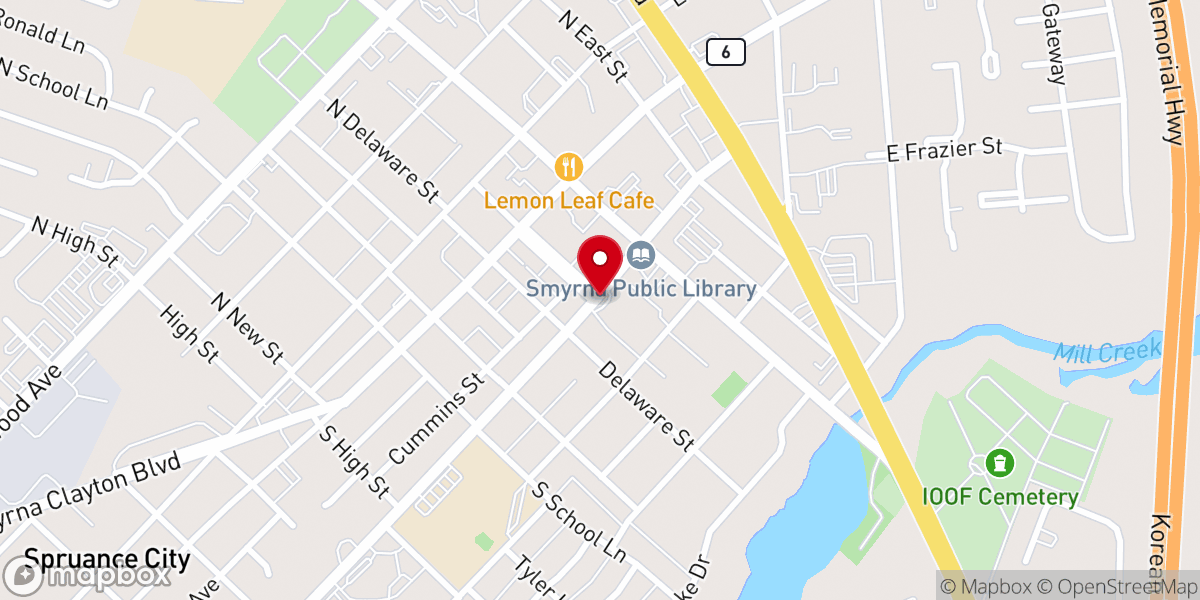 Map showing location of LifeHouse Church Smyrna