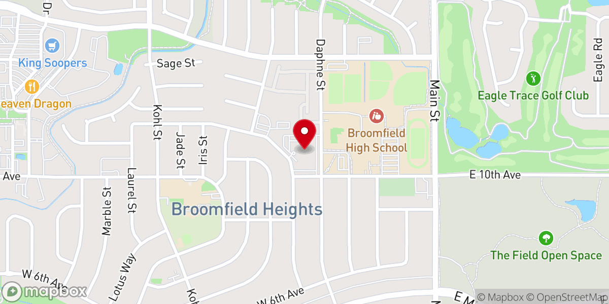 Map showing location of Broomfield United Methodist Church