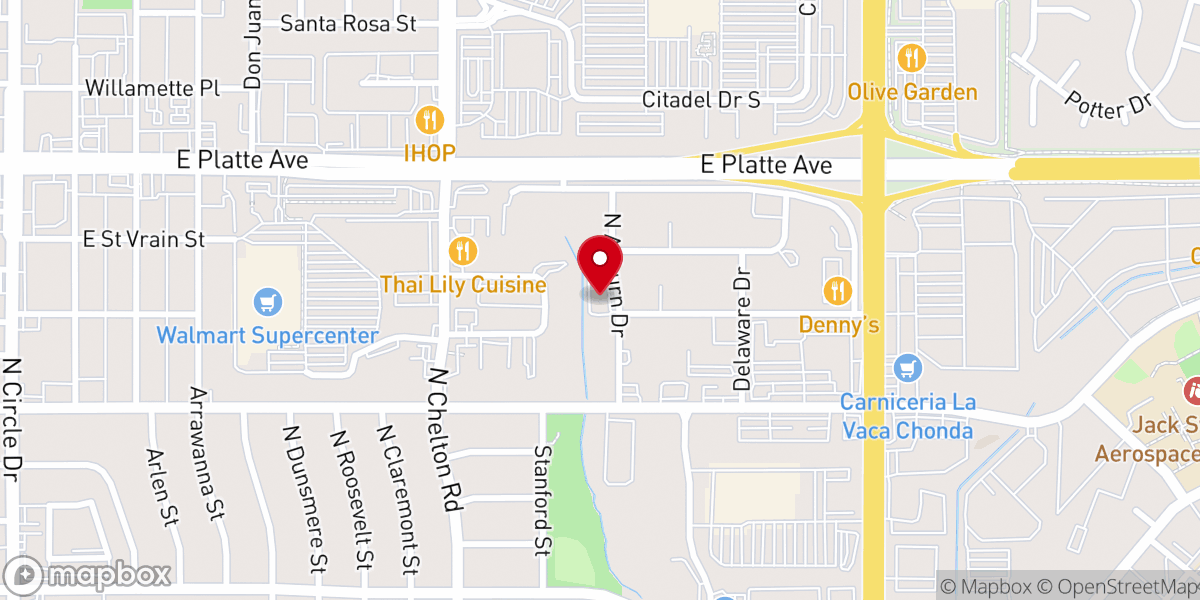 Map showing location of Freedom Baptist Church