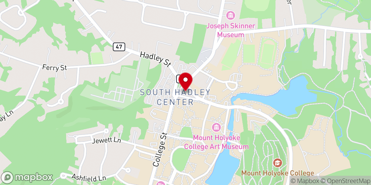 Map showing location of First Congregational Church of South Hadley - Food Distribution Center