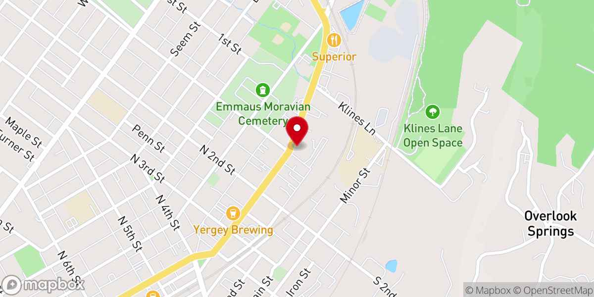 Map showing location of Emmaus Moravian Preschool
