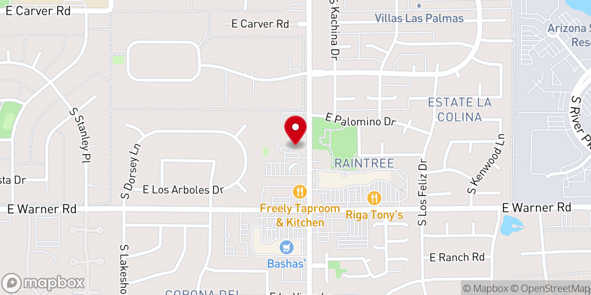 Map showing location of Desert Cross Lutheran Church