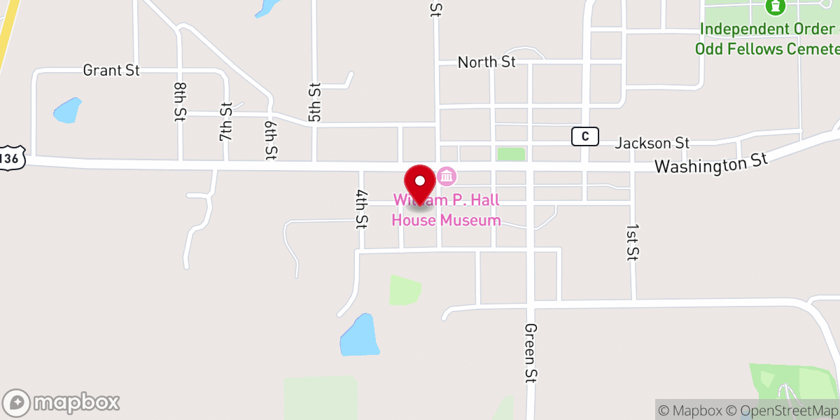 Map showing location of United Methodist Church