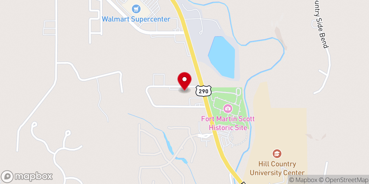 Map showing location of Fredericksburg Church