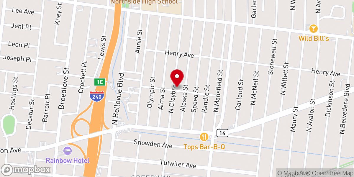 Map showing location of Smothers Chapel Christian Methodist Episcopal Church