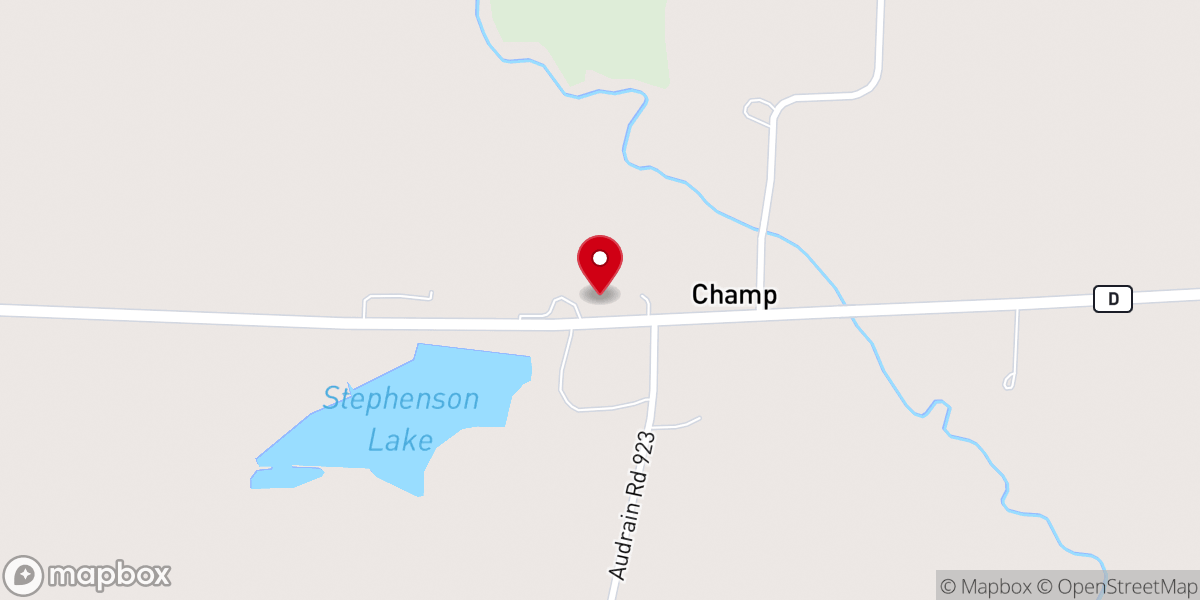 Map showing location of Bethel Church