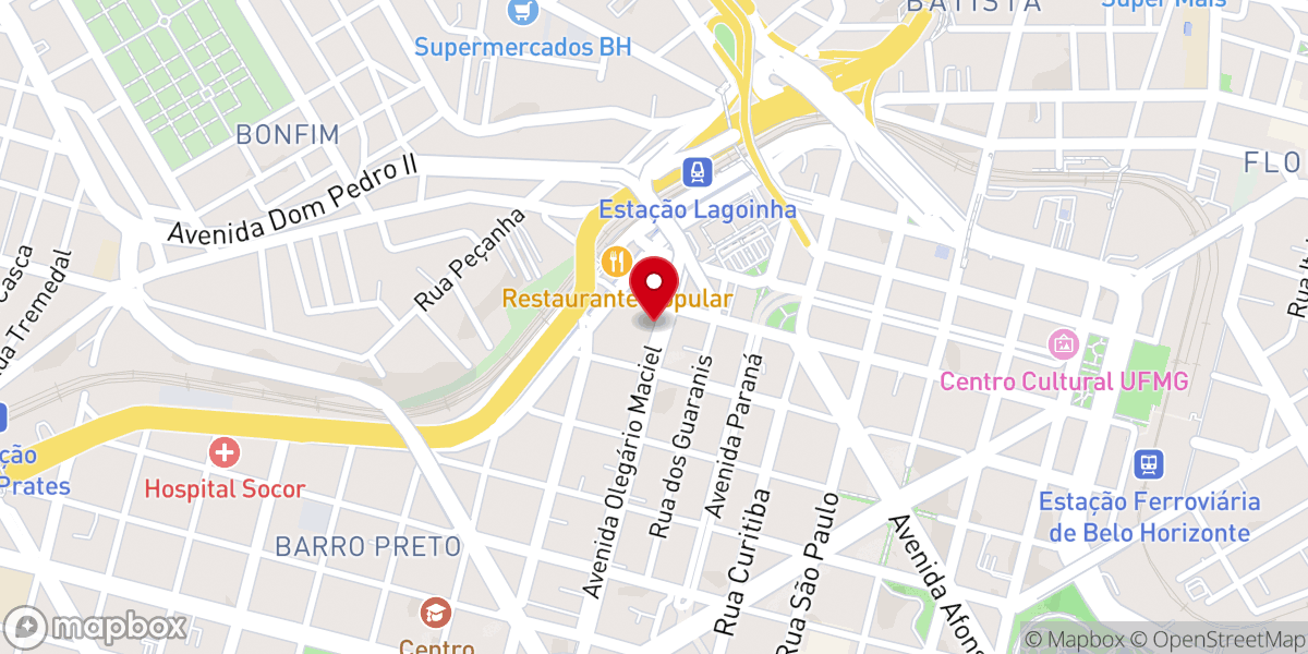 Map showing location of Igreja Heróis da Fé