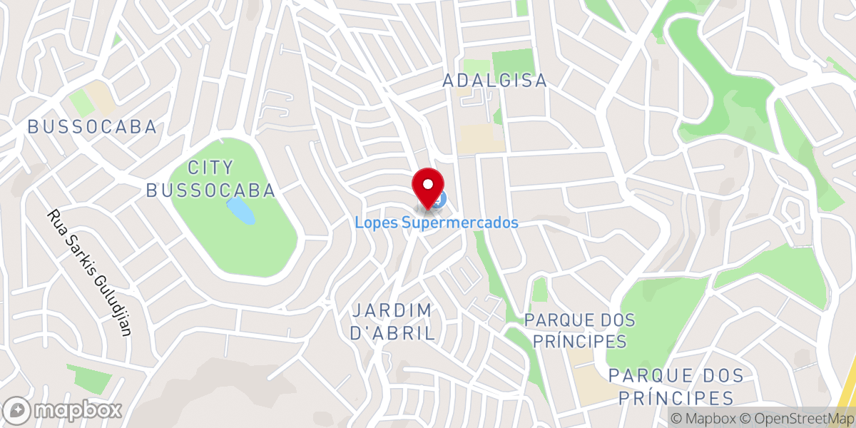 Map showing location of Paróquia São José Operário