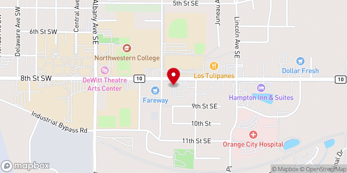 Map showing location of Reformed Church in America