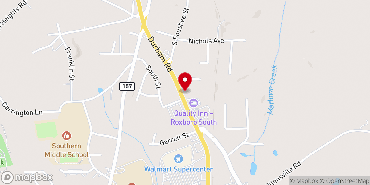 Map showing location of Quinn's Chapel AME Church