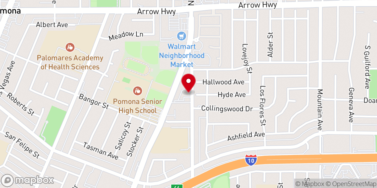 Map showing location of Antioch Missionary Baptist Church