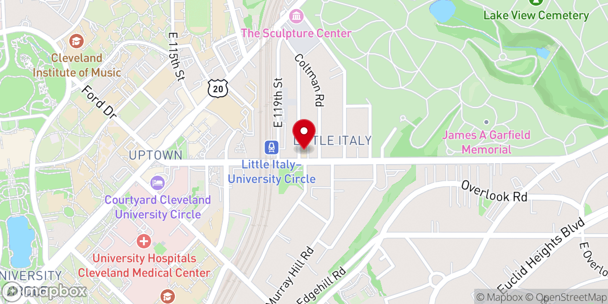 Map showing location of Holy Rosary Parish Center