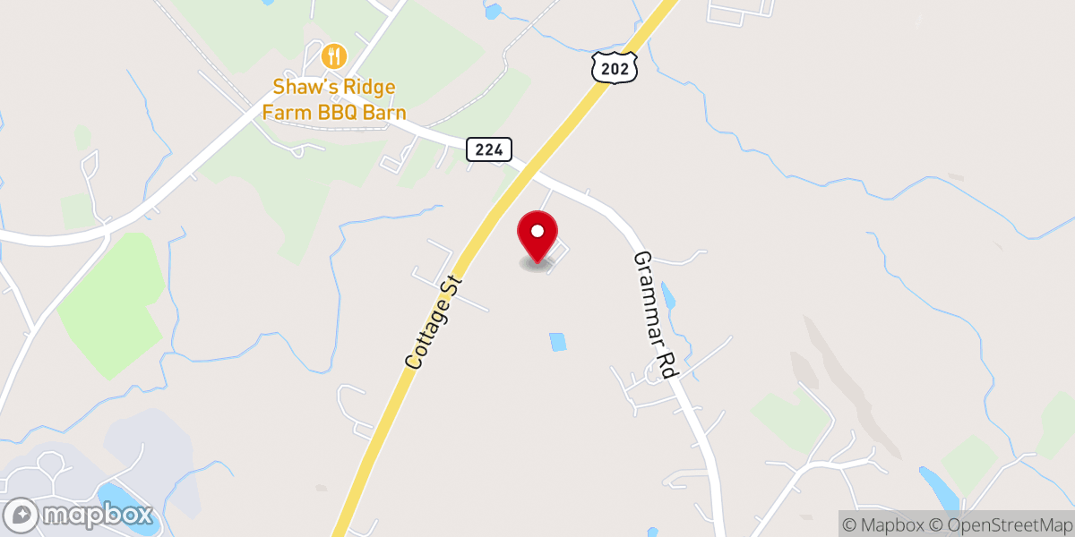 Map showing location of Crossroads United Methodist Church