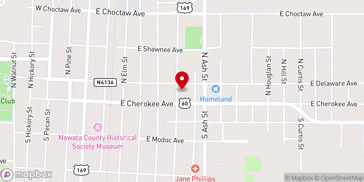 Map showing location of New Life Assembly of God