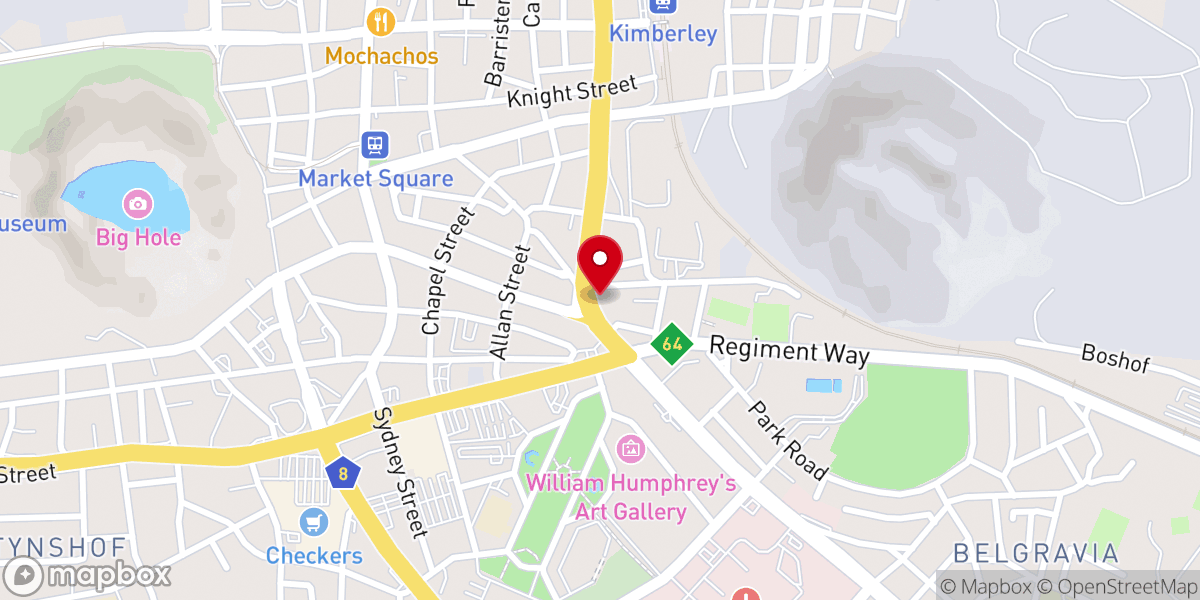 Map showing location of The Potter's House Church