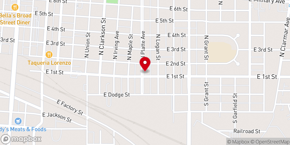 Map showing location of Seventh-day Adventist Church