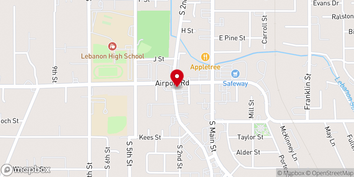Map showing location of Southside Christian Church