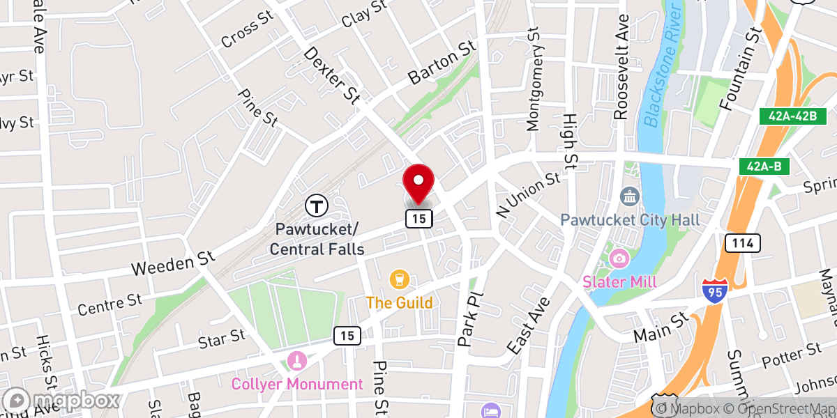 Map showing location of Christ Pentecostal International Church RI